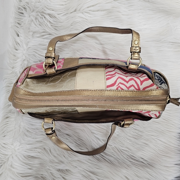 Coach the patchwork F17164 multi color satchel bag - Picture 9 of 14